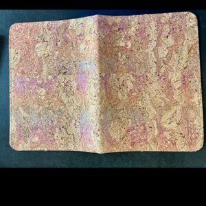 Vegan - Iridescent Marbled Cork Planner Cover- A5